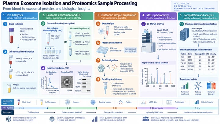 Plasma exosome isolation and proteomics sample processing